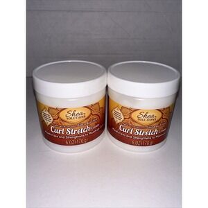 Shea Solutions Curl Stretch Cream w/ Shea Butter 6oz Each 2 Pack NEW A41